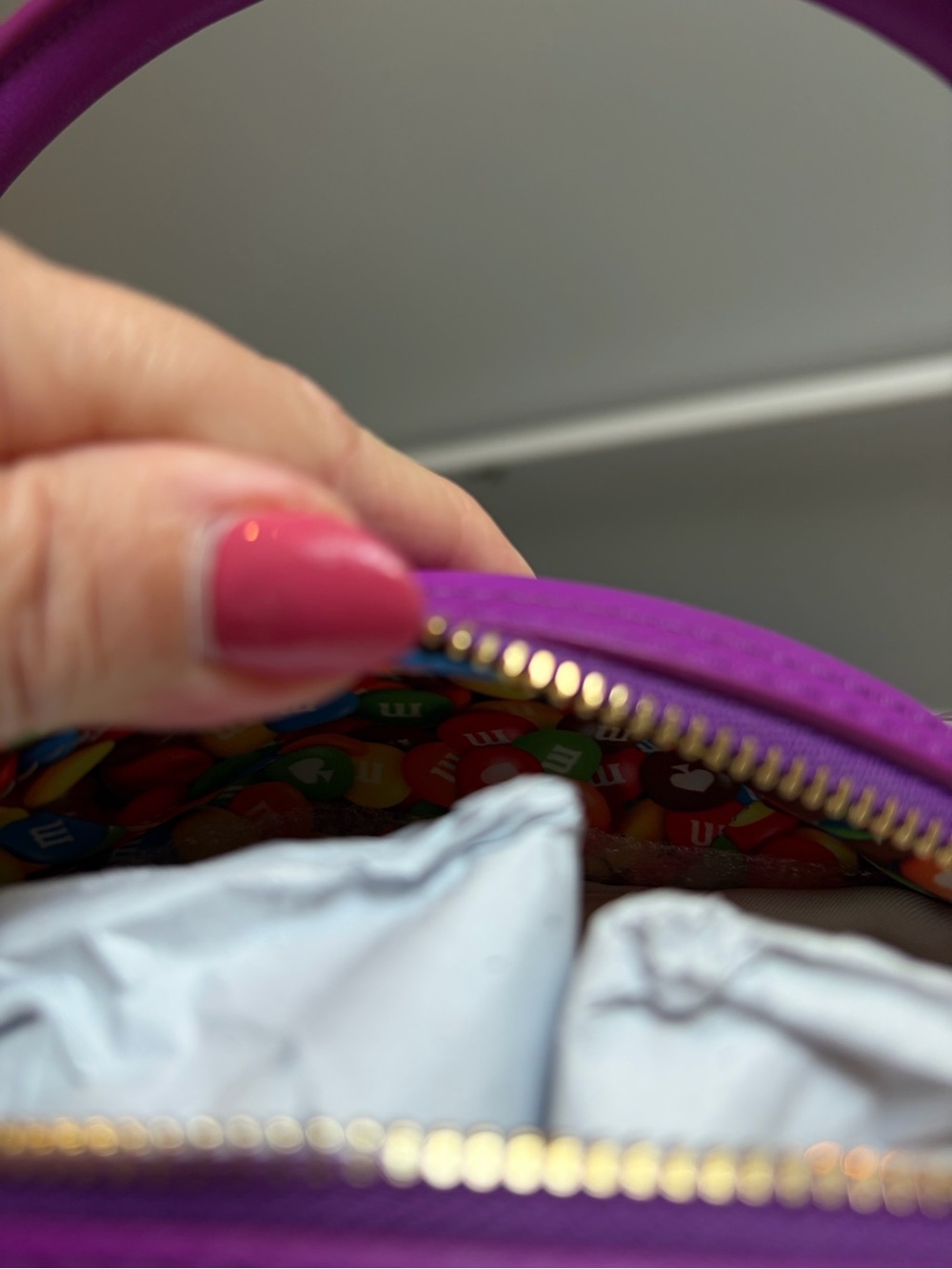 kate spade Purple Round Mini Top-Handle Bag with Crystal 'm' Detail - Picture 4 of 4